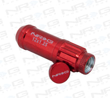 Load image into Gallery viewer, NRG 700 Series M12 X 1.25 Steel Lug Nut w/Dust Cap Cover Set 21 Pc w/Locks & Lock Socket - Red