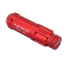Load image into Gallery viewer, NRG 700 Series M12 X 1.25 Steel Lug Nut w/Dust Cap Cover Set 21 Pc w/Locks & Lock Socket - Red
