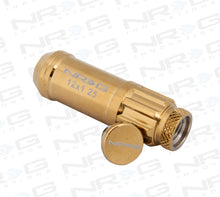 Load image into Gallery viewer, NRG 700 Series M12 X 1.25 Steel Lug Nut w/Dust Cap Cover Set 21 Pc w/Locks & Socket - Chrome Gold