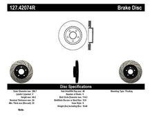 Load image into Gallery viewer, StopTech 1/02-05 Infiniti G35 (alloy disc) / 6/02-05 Nissan 350Z Slotted & Drilled Right Front Rotor