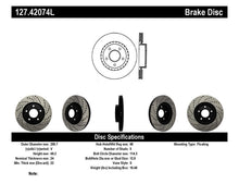 Load image into Gallery viewer, StopTech 1/02-05 Infiniti G35 (alloy disc) / 6/02-05 Nissan 350Z Slotted & Drilled Left Front Rotor