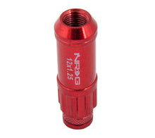 Load image into Gallery viewer, NRG 700 Series M12 X 1.25 Steel Lug Nut w/Dust Cap Cover Set 21 Pc w/Locks & Lock Socket - Red
