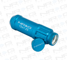 Load image into Gallery viewer, NRG 700 Series M12 X 1.25 Steel Lug Nut w/Dust Cap Cover Set 21 Pc w/Locks & Lock Socket - Blue