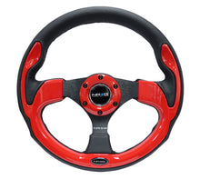 Load image into Gallery viewer, NRG Reinforced Steering Wheel (320mm) Blk w/Red Trim & 5mm 3-Spoke