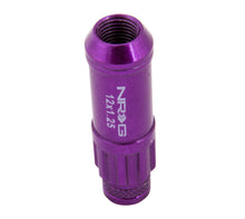 Load image into Gallery viewer, NRG 700 Series M12 X 1.25 Steel Lug Nut w/Dust Cap Cover Set 21 Pc w/Locks & Lock Socket - Purple