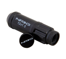 Load image into Gallery viewer, NRG 700 Series M12 X 1.5 Steel Lug Nut w/Dust Cap Cover Set 21 Pc w/Locks & Lock Socket - Black