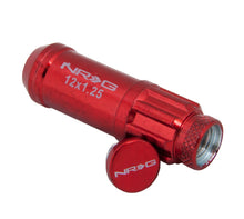 Load image into Gallery viewer, NRG 700 Series M12 X 1.25 Steel Lug Nut w/Dust Cap Cover Set 21 Pc w/Locks & Lock Socket - Red
