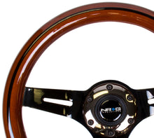 Load image into Gallery viewer, NRG Classic Wood Grain Steering Wheel (310mm) Dark Wood & Black Line Inlay w/Blk Chrome 3-Spoke Ctr.