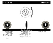 Load image into Gallery viewer, StopTech 1/02-05 Infiniti G35 (alloy disc) / 6/02-05 Nissan 350Z Slotted & Drilled Right Front Rotor