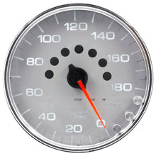 Load image into Gallery viewer, Autometer Spek-Pro Gauge Speedometer 5in 180 Mph Elec. Programmable Silver/Chrome