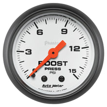 Load image into Gallery viewer, Autometer Phantom 52mm 0-15PSI Mechanical Boost Pressure Gauge