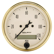 Load image into Gallery viewer, AutoMeter Gauge Speedometer 3-1/8in. 120MPH Elec. Prog. W/ Lcd Odo Golden Oldies