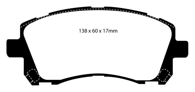 EBC 98-02 Subaru Forester 2.5 Yellowstuff Front Brake Pads