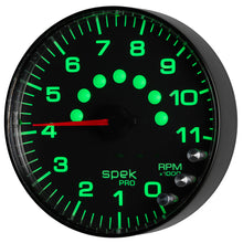 Load image into Gallery viewer, Autometer Spek-Pro Gauge Tachometer 5in 11K Rpm W/Shift Light &amp; Peak Mem Black/Black