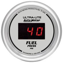 Load image into Gallery viewer, Autometer Ultra-Lite 52MM 5-100 PSI Digital Fuel Pressure Gauge