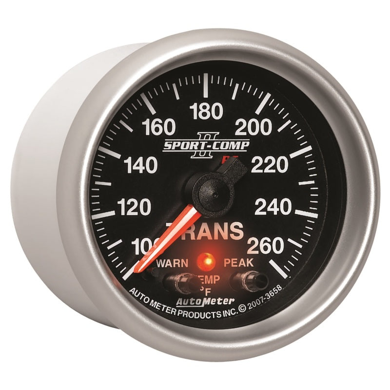 Autometer Elite 52.4mm 100-260F Transmission Temprature Peak & Warn w/ Electronic Control Gauge