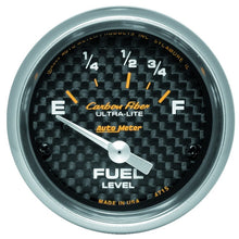 Load image into Gallery viewer, Autometer Carbon Fiber 52mm 73E-10F Electronic Fuel Level Gauge