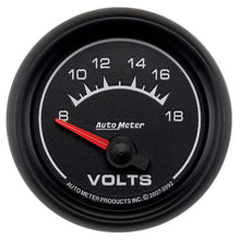 Load image into Gallery viewer, Autometer Euro-Style 2-1/16in 8-18V Short Sweep Electronic Voltmeter Gauge