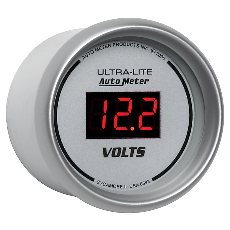 Autometer Ultra-Lite 2-1/16in 8-18 Volts Digital Voltmeter