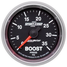 Load image into Gallery viewer, Autometer Sport-Comp II Mechanical 52mm 0-35 PSI Boost Gauge