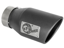 Load image into Gallery viewer, aFe MACH Force-Xp 3in 304 SS Metallic Black Exhaust Tip 3in In x 4-1/2in Out x 9in L Clamp-On Right