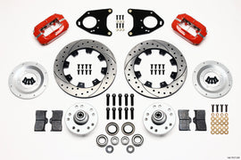 Wilwood Forged Dynalite Front Kit 12.19in Drilled Red 71-80 Pinto/Mustang II Disc & Drum
