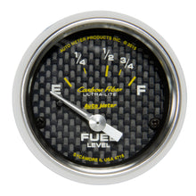 Load image into Gallery viewer, Autometer Carbon Fiber Gauge Fuel Level 2 1/16in 16e To 158f Elec Carbon Fiber