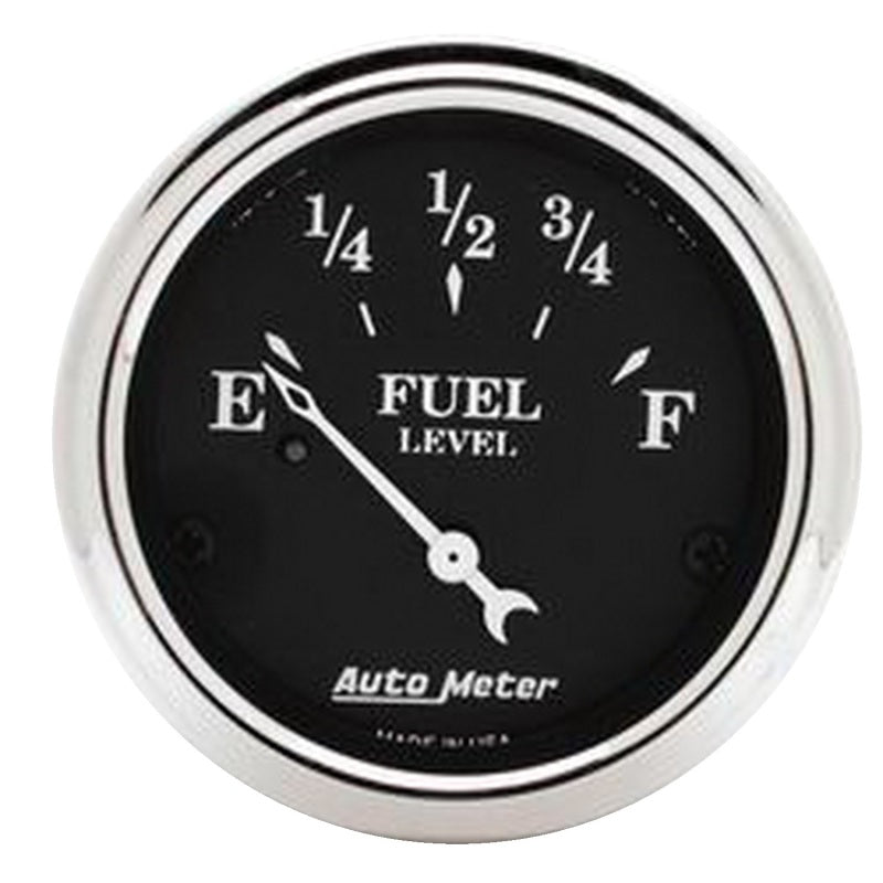 Autometer 2 1/16in 240 Ohm to 33 Ohm Old Tyme Black Electric Fuel Level Gauge