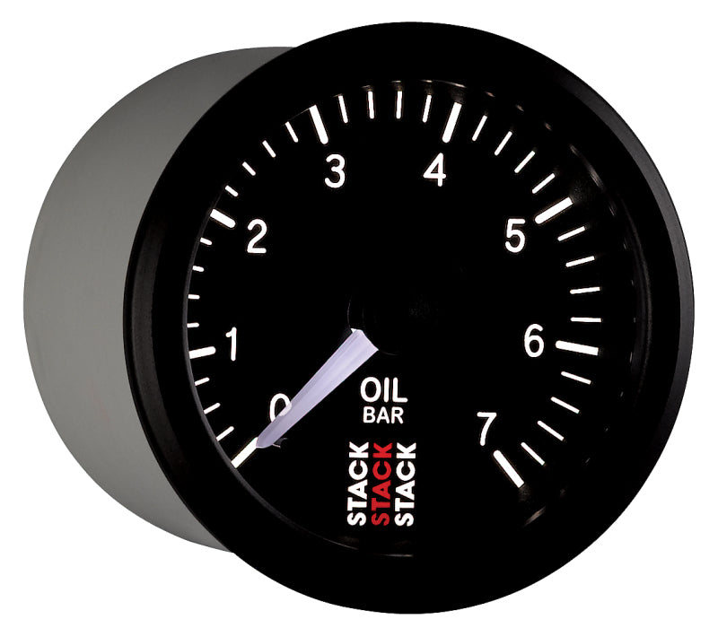 Autometer Stack Instruments 52mm 0-7 BAR M10 (M) Mechanical Oil Pressure Gauge - Black