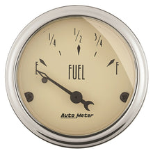 Load image into Gallery viewer, Autometer 2-1/16in Antique Beige 0E to 90F Electric Fuel Level Gauge