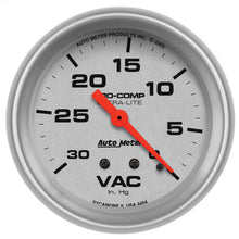 Load image into Gallery viewer, AutoMeter Gauge Vacuum 2-5/8in. 30Inhg Mechanical Ultra-Lite