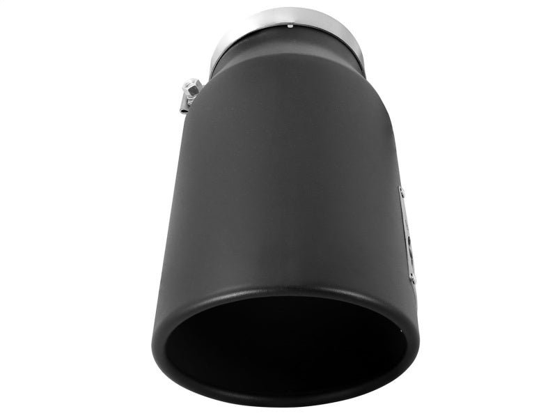 aFe POWER MACH Force-Xp 5in 304 Stainless Steel Exhaust Tip 5In x 7Out x15Lin Bolt-On Right-Blk