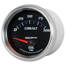 Load image into Gallery viewer, Autometer Cobalt 66.7mm 0-100 PSI Oil Pressure Gauge