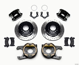 Wilwood D154 P/S Park Brake Kit Drilled Mopar/Dana 2.50in Off w/Snap Ring Brng