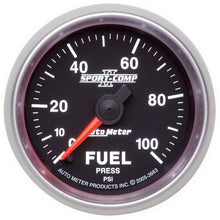 Load image into Gallery viewer, Autometer Sport-Comp II 52mm 0-100 PSI Full Sweep Electronic Fuel Pressure Gauge