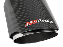 Load image into Gallery viewer, aFe MACH Force-Xp 304 SS Clamp-On Exhaust Tip 2.5in. Inlet / 4.5in. Outlet / 7in. L - Carbon Fiber