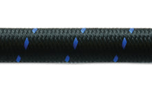 Load image into Gallery viewer, Vibrant -4 AN Two-Tone Black/Blue Nylon Braided Flex Hose (20 foot roll)