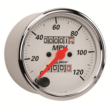 Load image into Gallery viewer, Autometer Arctic White 3-1/8in 0-120 MPH Mechanical Speedometer Gauge