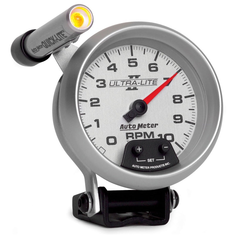 Autometer Ultra-Lite II 3-3/4in 10000 RPM Pedestal Mount Mini-Monster Tachometer