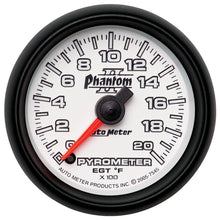 Load image into Gallery viewer, Autometer Phantom II 52.4mm Full Sweep Electronic 0-2000 Def F EGT/Pyrometer Gauge