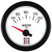 Load image into Gallery viewer, Autometer Stack 52mm 100-250 Deg F 1/8in NPTF Electric Water Temp Gauge - White