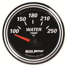 Load image into Gallery viewer, Autometer Designer Black II 52mm 250 Deg F Water Temp Gauge