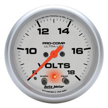 Load image into Gallery viewer, Autometer Ultra-Lite 2 5/8in 18V Voltmeter w/ Peak &amp; Warn