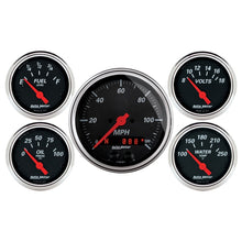 Load image into Gallery viewer, Autometer Designer Black Dash Kit 5pc MPH / Fuel / Oil / WTMP / Volt