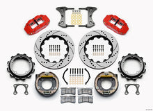 Load image into Gallery viewer, Wilwood Narrow Superlite 4R Rear P-Brk Kit 14.00in Drill Red Strange Eng Floater 3.49in Offset