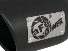 Load image into Gallery viewer, aFe MACH Force-Xp 409 SS Exhaust Tip Black (Left Side) 3in In x 4-1/2in Out x 9in L Clamp-On