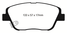 Load image into Gallery viewer, EBC 10-14 Hyundai Sonata 2.0 Turbo Yellowstuff Front Brake Pads