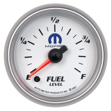 Load image into Gallery viewer, AutoMeter Gauge Fuel Level 2-1/16in. 0-280 Ohm Programmable White Mopar