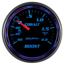 Load image into Gallery viewer, Autometer Cobalt 52mm 2 BAR Mechanical Boost Gauge