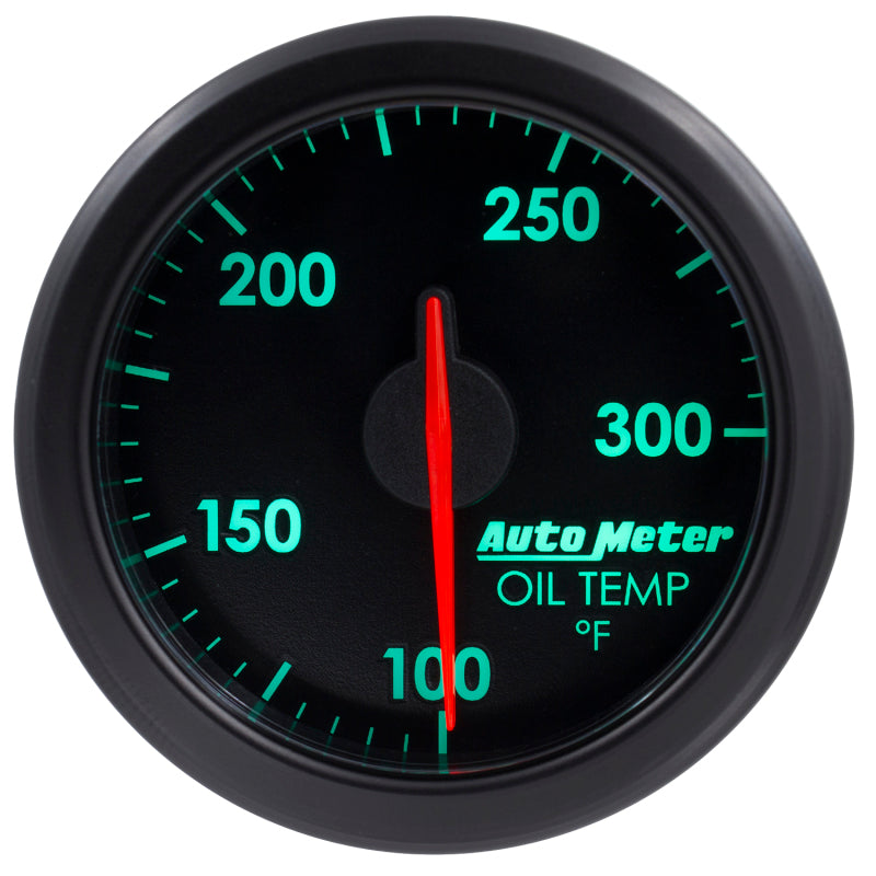 Autometer Airdrive 2-1/6in Oil Temp Gauge 100-300 Degrees F - Black